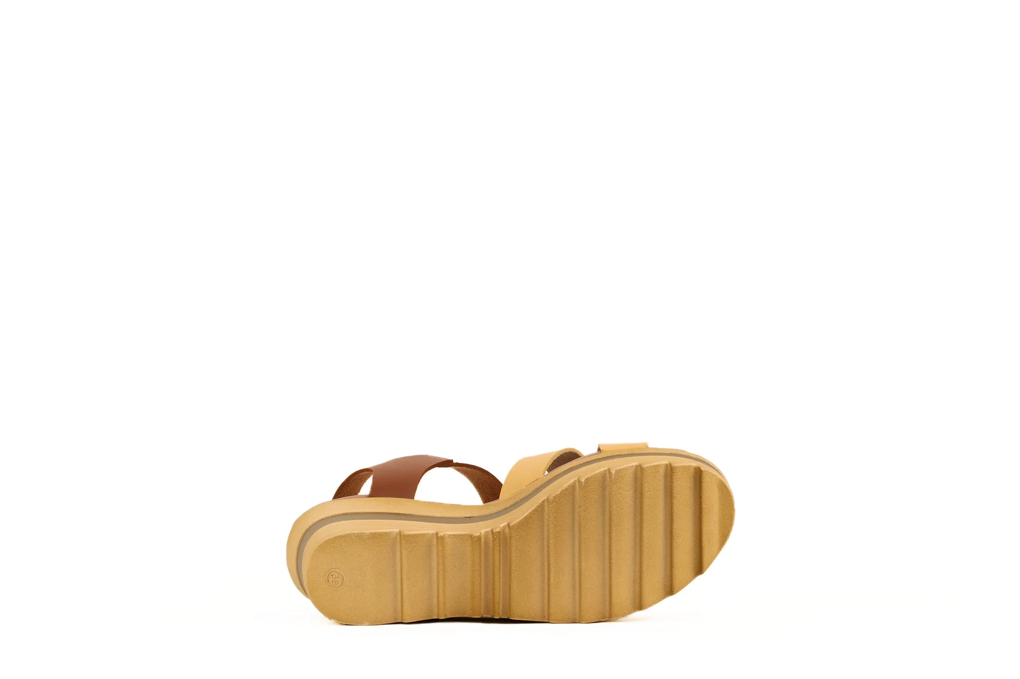 CANELA WEDGES SANDALS | TAN / YELLOW | WOMEN