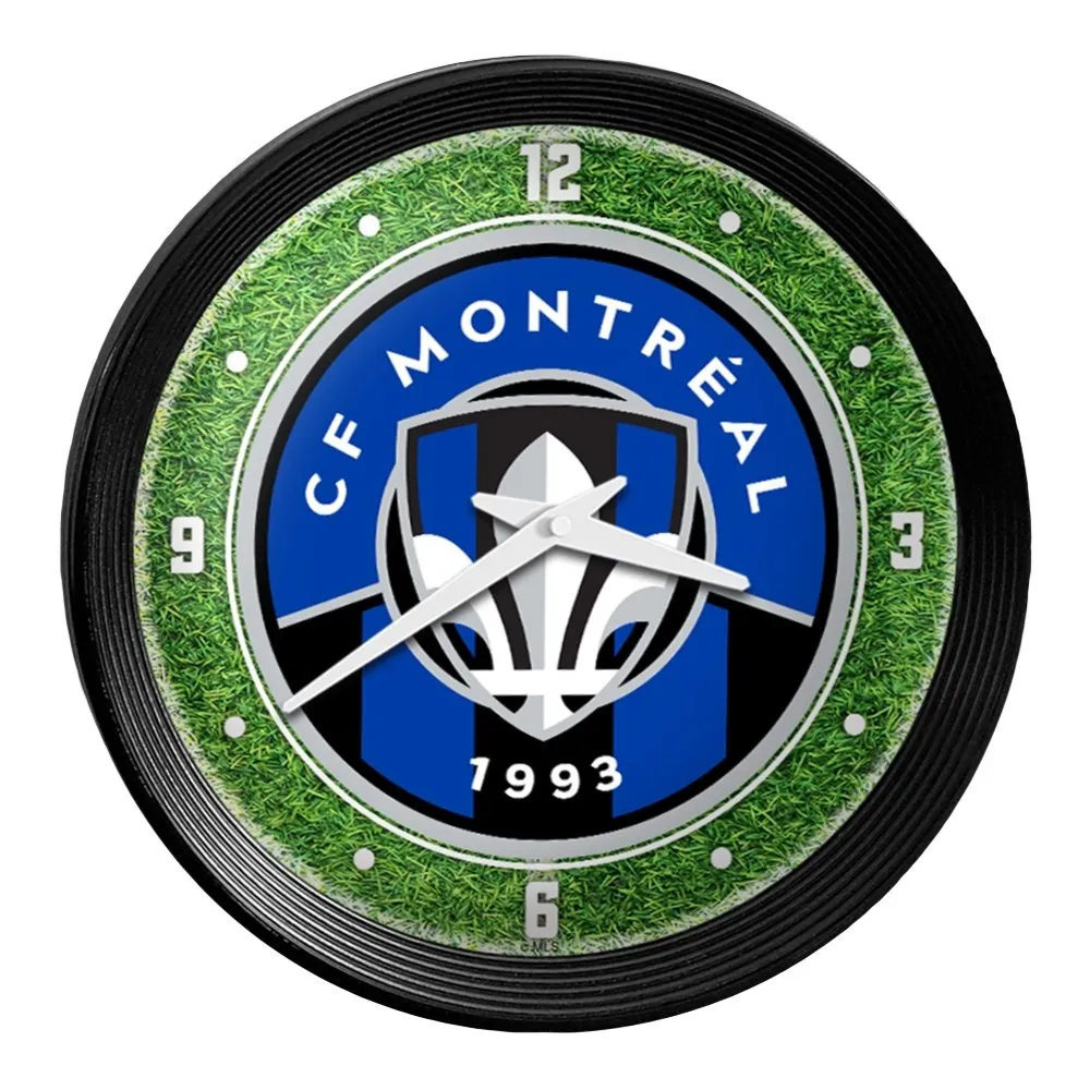 CF Montréal: Pitch - Ribbed Frame Wall Clock