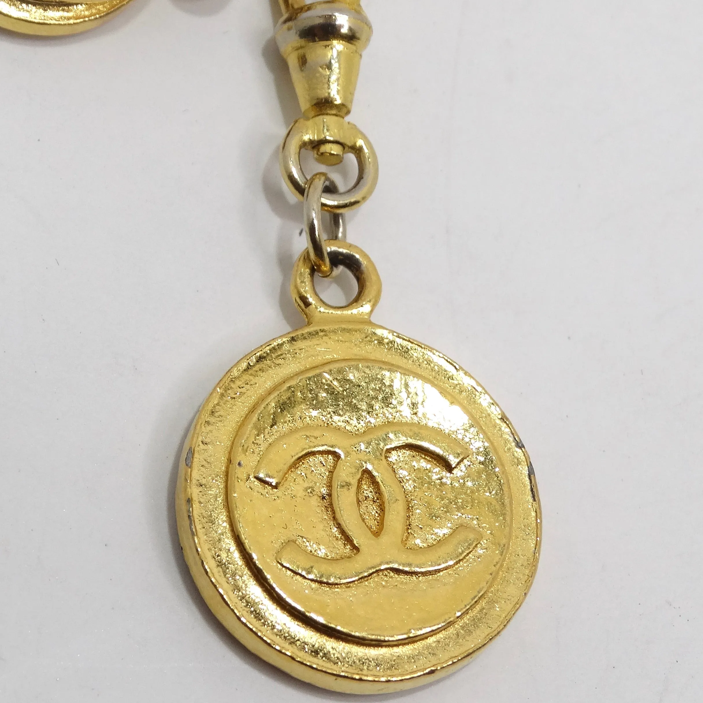 Chanel 1980s Gold Plated Multi Strand CC Charm Bracelet