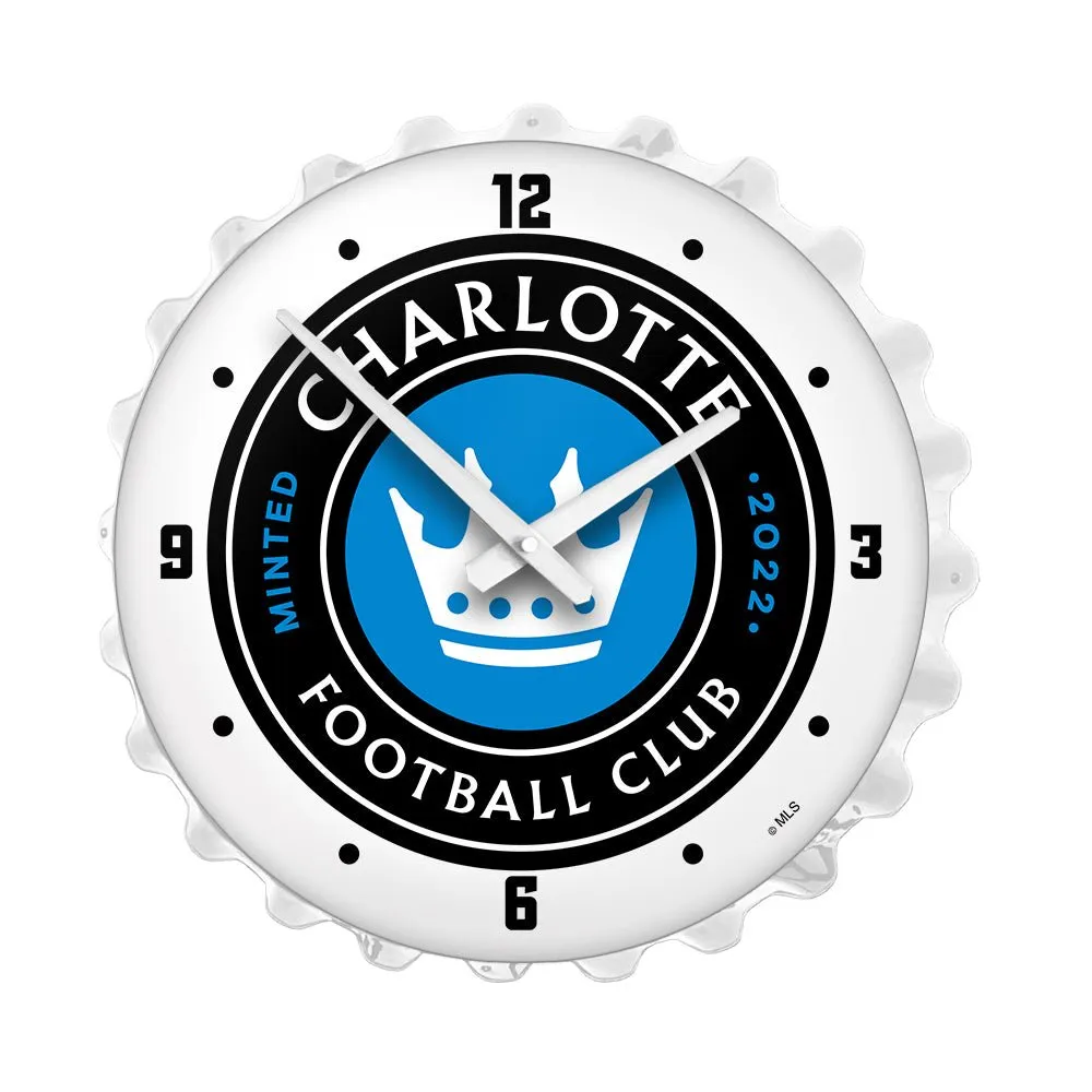Charlotte FC: Bottle Cap Lighted Wall Clock