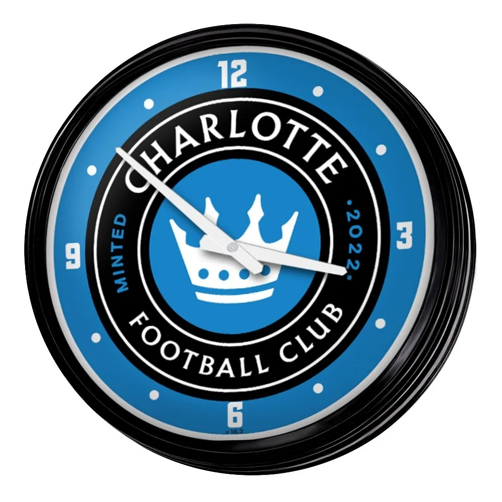 Charlotte FC: Retro Lighted Wall Clock