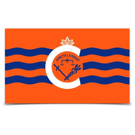City of Cincinnati flag sticker (orange)