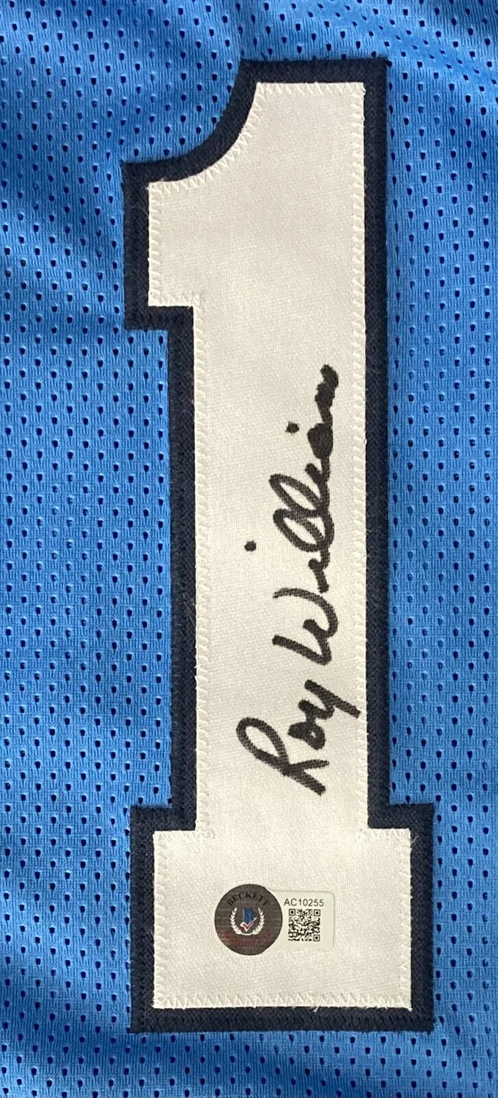 Coach Roy Williams Signed Custom Blue College Basketball Stat Jersey BAS ITP