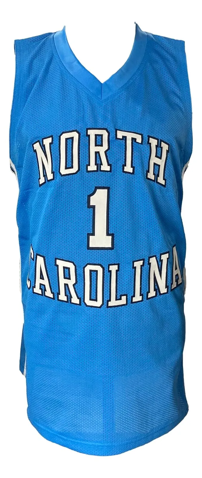 Coach Roy Williams Signed Custom Blue College Basketball Stat Jersey BAS ITP