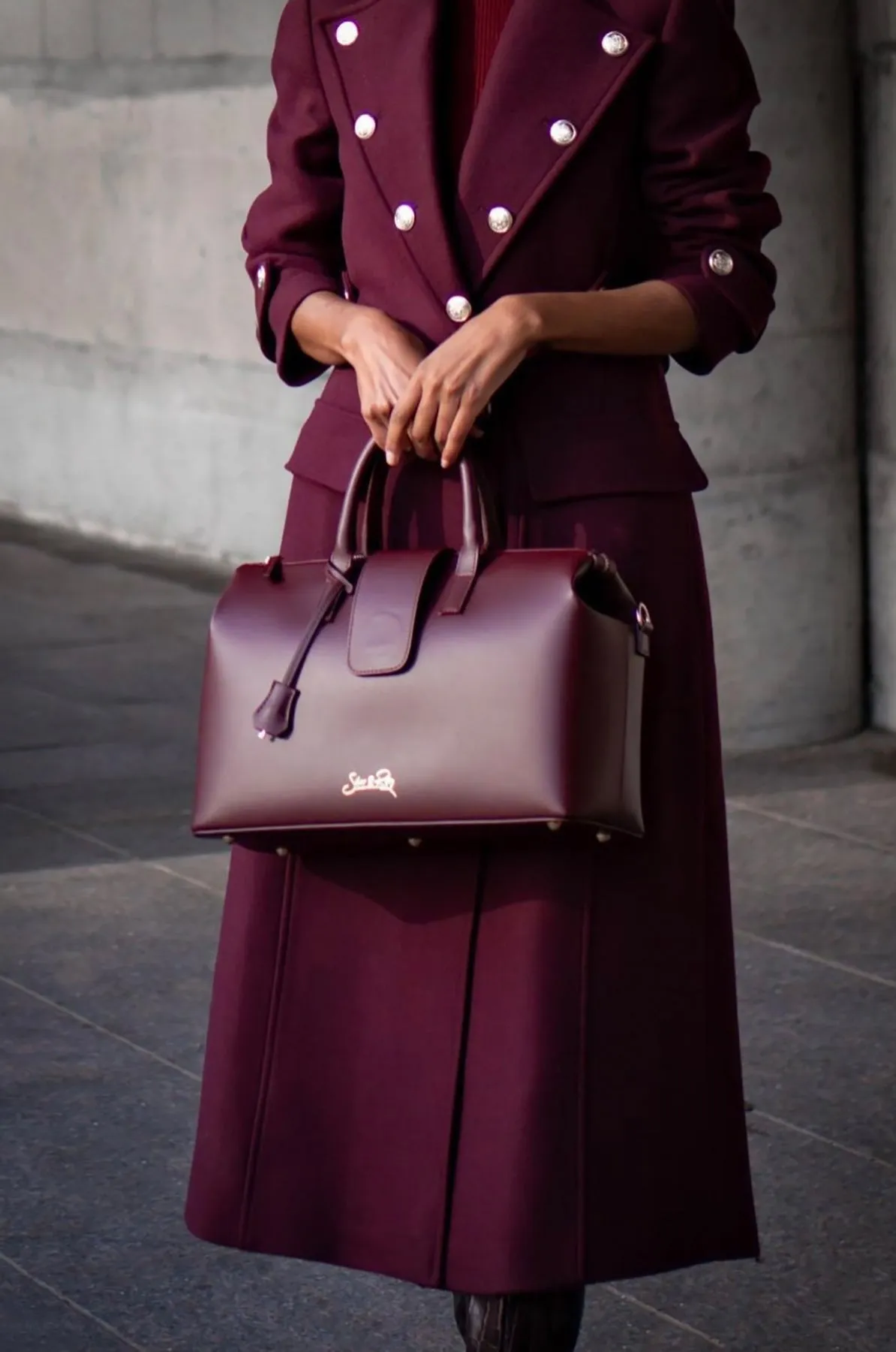 Convertible Executive Leather Bag Classic Size in Burgundy - WAITLIST