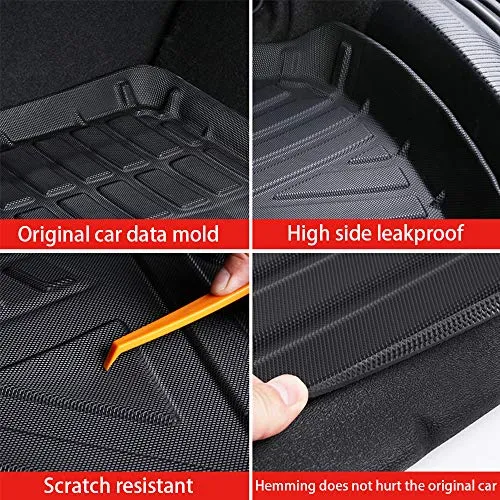 Cqlights GLE Cargo Liner for 2020 2021 Mercedes-Benz GLE-Class Trunk Liner Tray Heavy Duty Rubber Rear Cargo Area Mat Waterproof Protector Floor Mat Black (5 Passenger)