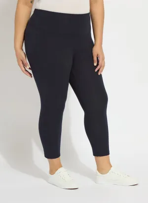 Cropped Classic Cotton  Legging - Midnight (Plus Size, 28.5" Inseam)