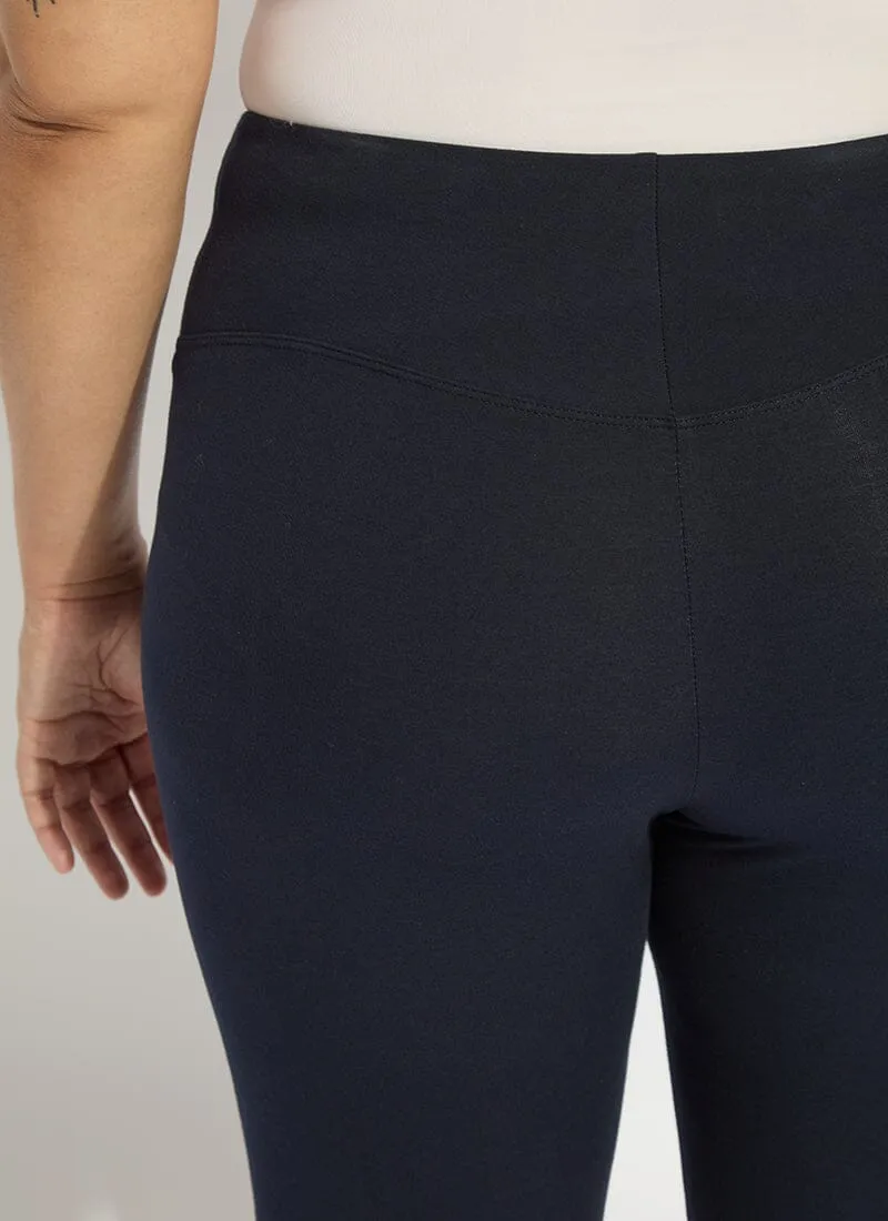 Cropped Classic Cotton  Legging - Midnight (Plus Size, 28.5" Inseam)