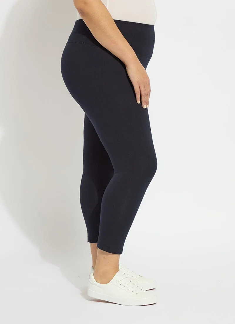 Cropped Classic Cotton  Legging - Midnight (Plus Size, 28.5" Inseam)