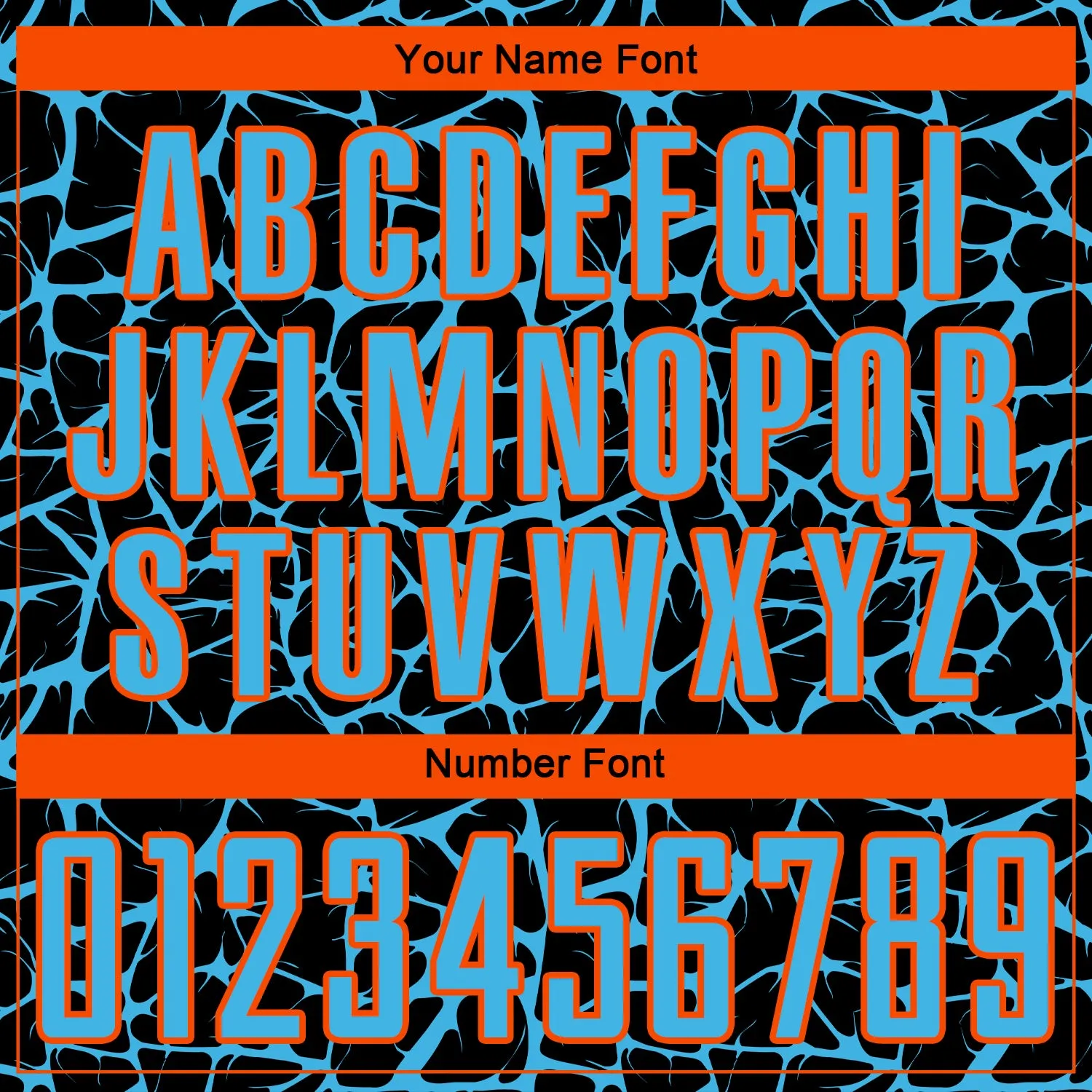 Custom Black Sky Blue-Orange Abstract Network Splash Sublimation Soccer Uniform Jersey