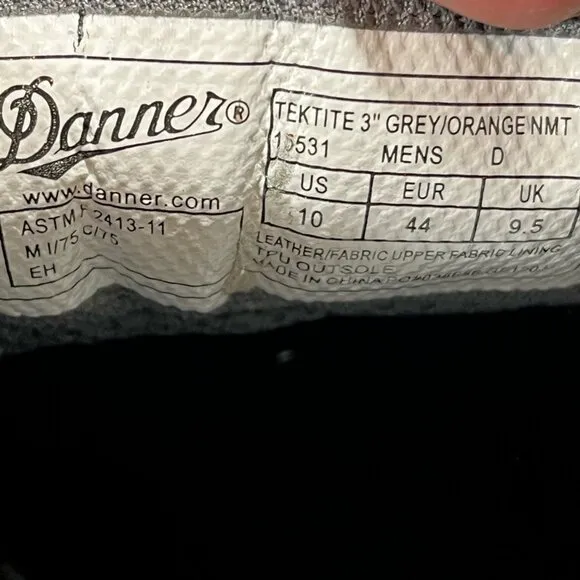 Danner Tektite EXD 3” Composite Toe Gray Shoes Mens size‎ 10 Tough Workwear