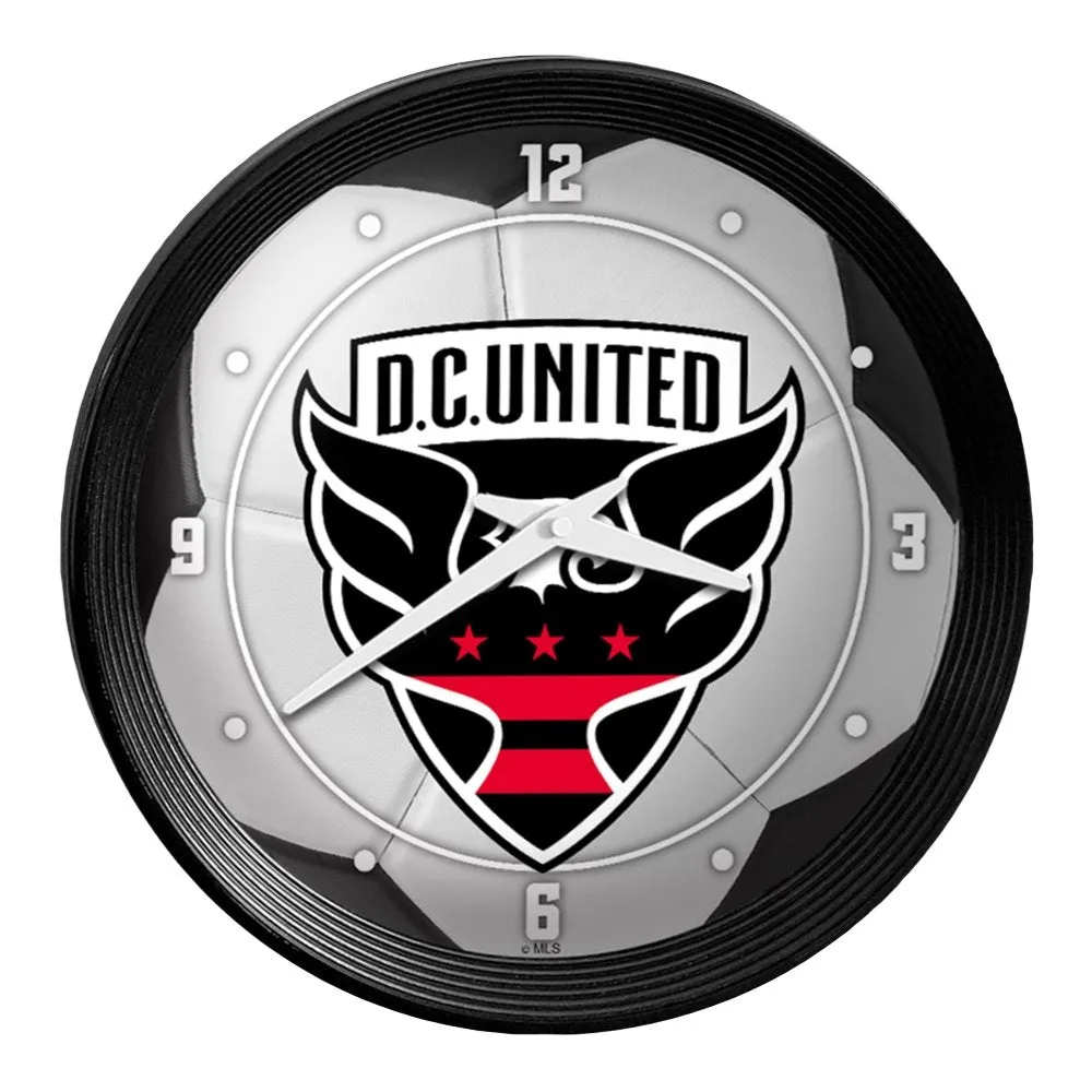 D.C. United: Soccer Ball - Ribbed Frame Wall Clock
