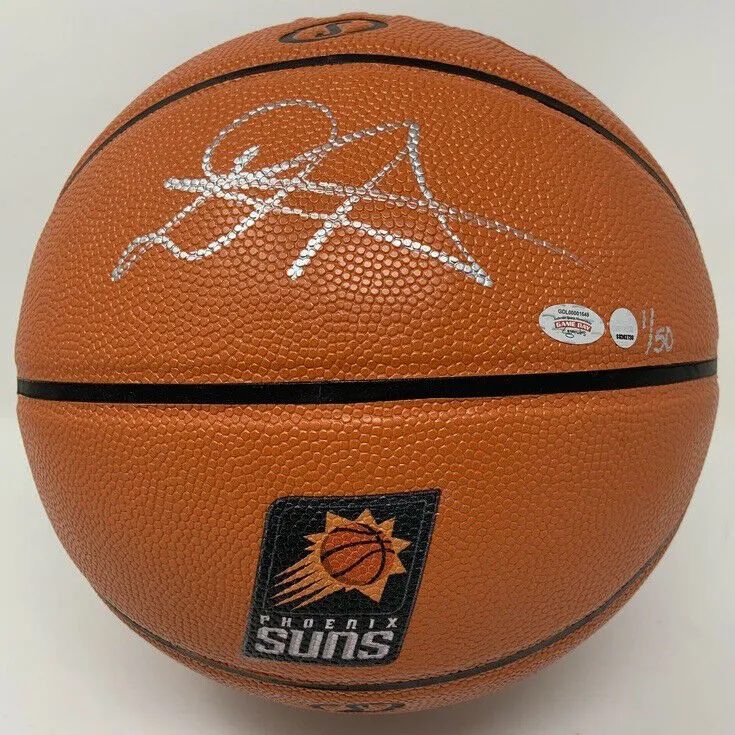DEANDRE AYTON Autographed Phoenix Suns Logo Basketball GDL LE 1/50