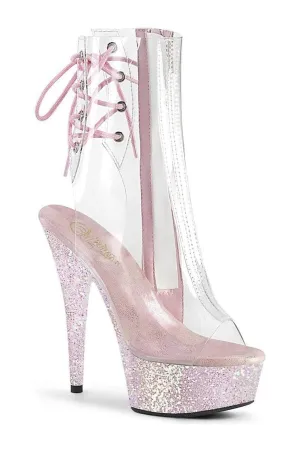DELIGHT-1018C Exotic Boot | Clear Vinyl