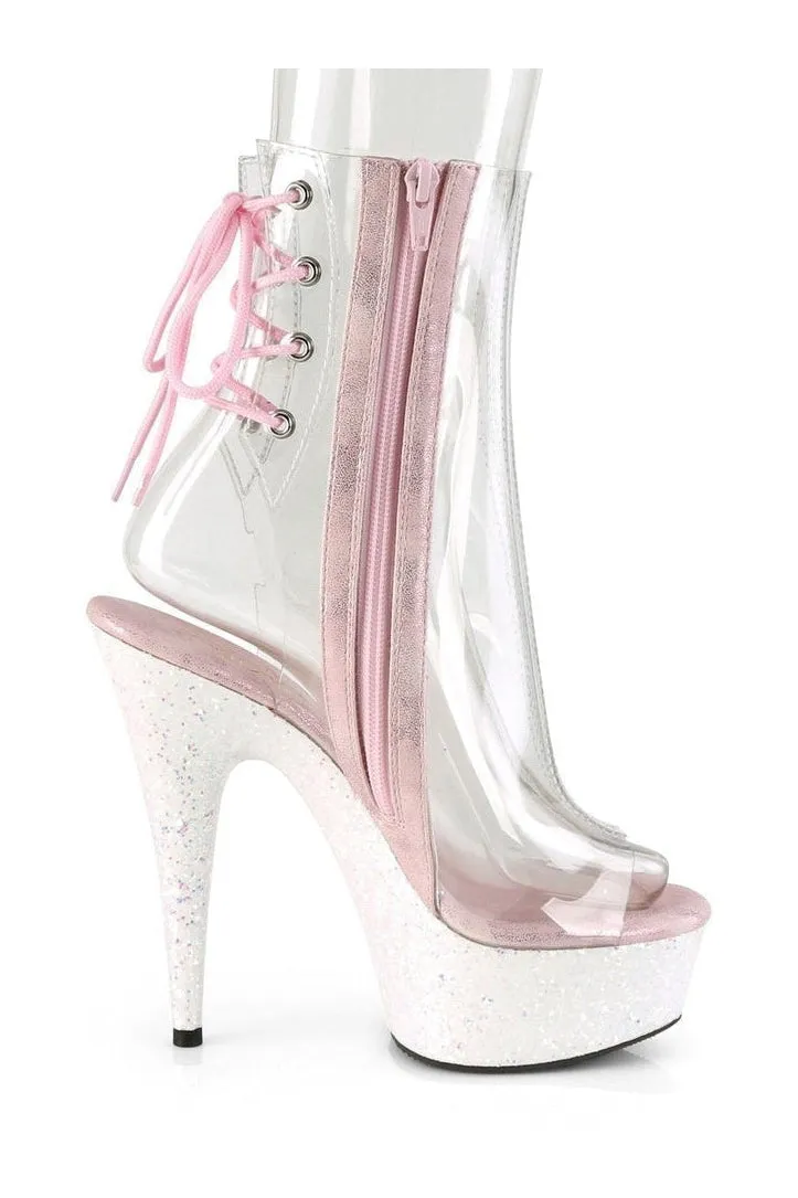 DELIGHT-1018C Exotic Boot | Clear Vinyl