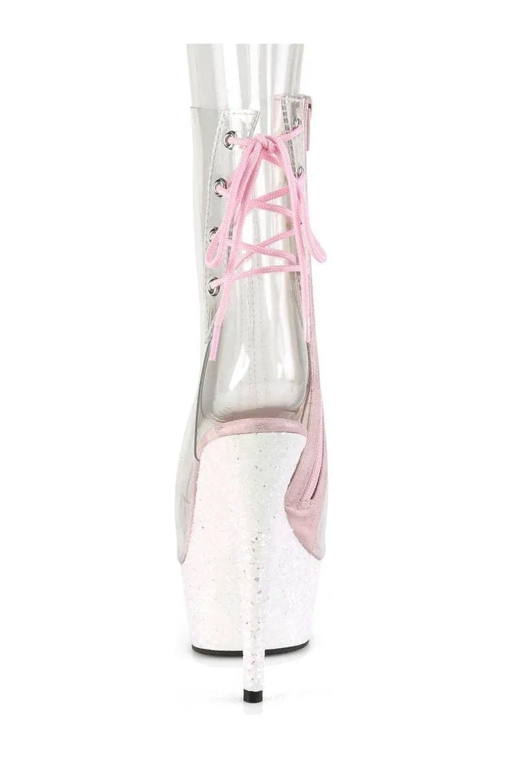DELIGHT-1018C Exotic Boot | Clear Vinyl