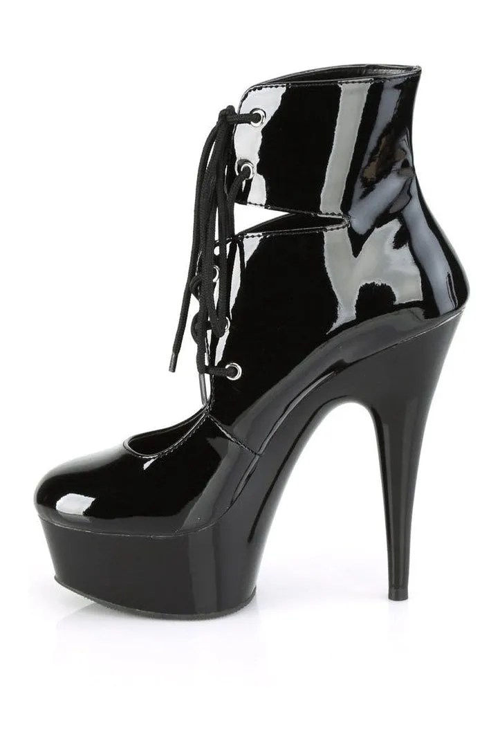 DELIGHT-600-22 Exotic Boot | Black Patent