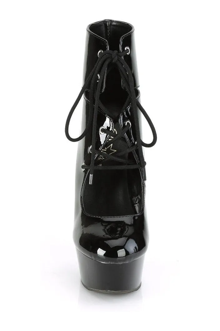 DELIGHT-600-22 Exotic Boot | Black Patent