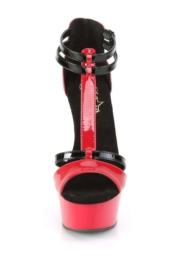 DELIGHT-663 Exotic Sandal | Red Patent