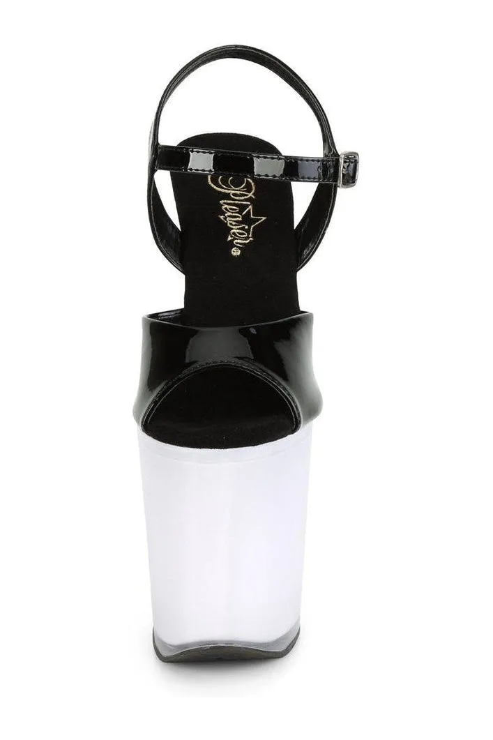 DISCOLITE-809 Exotic Sandal | Black Patent