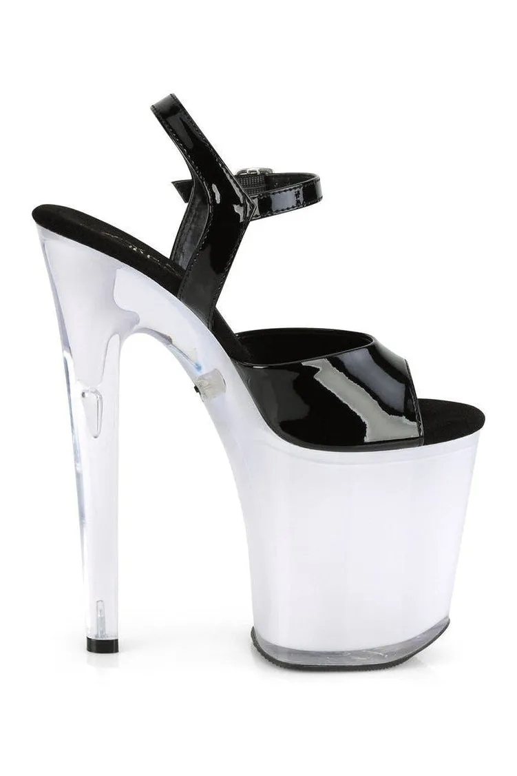 DISCOLITE-809 Exotic Sandal | Black Patent
