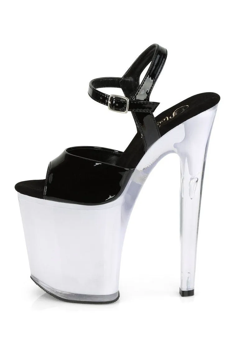 DISCOLITE-809 Exotic Sandal | Black Patent