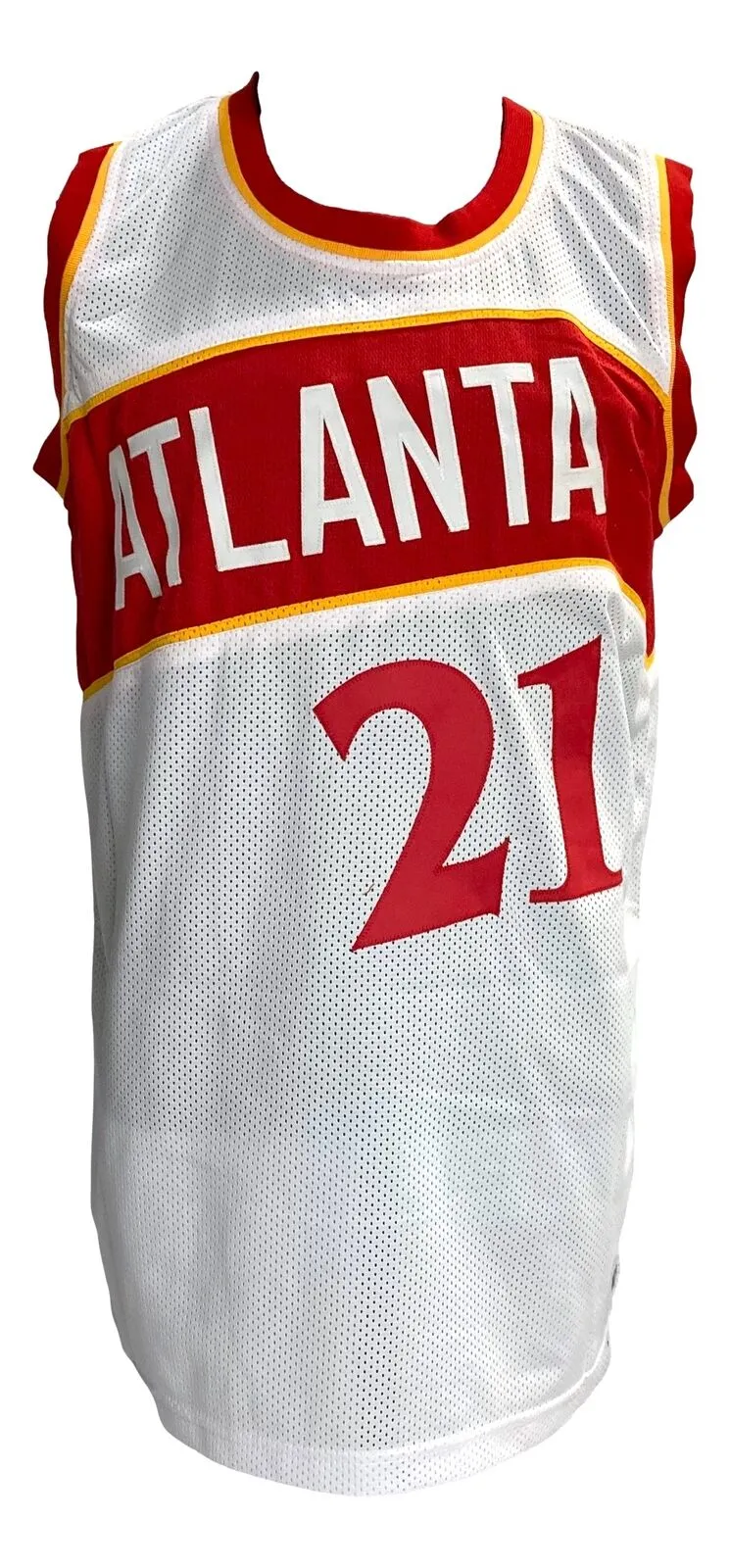 Dominique Wilkins Signed Custom White Pro-Style Basketball Jersey JSA
