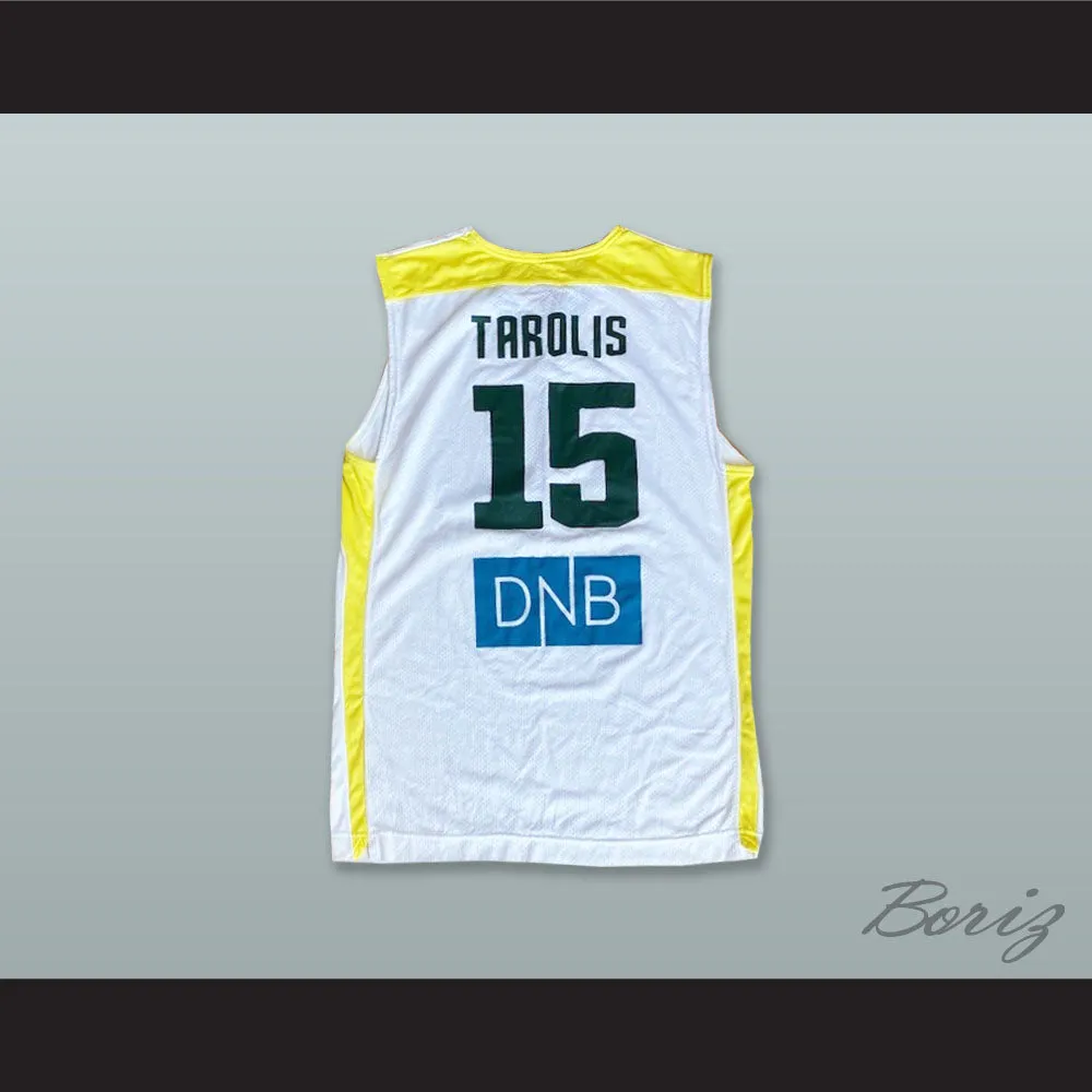 Donatas Tarolis 15 Lietuva Lithuania White Basketball Jersey