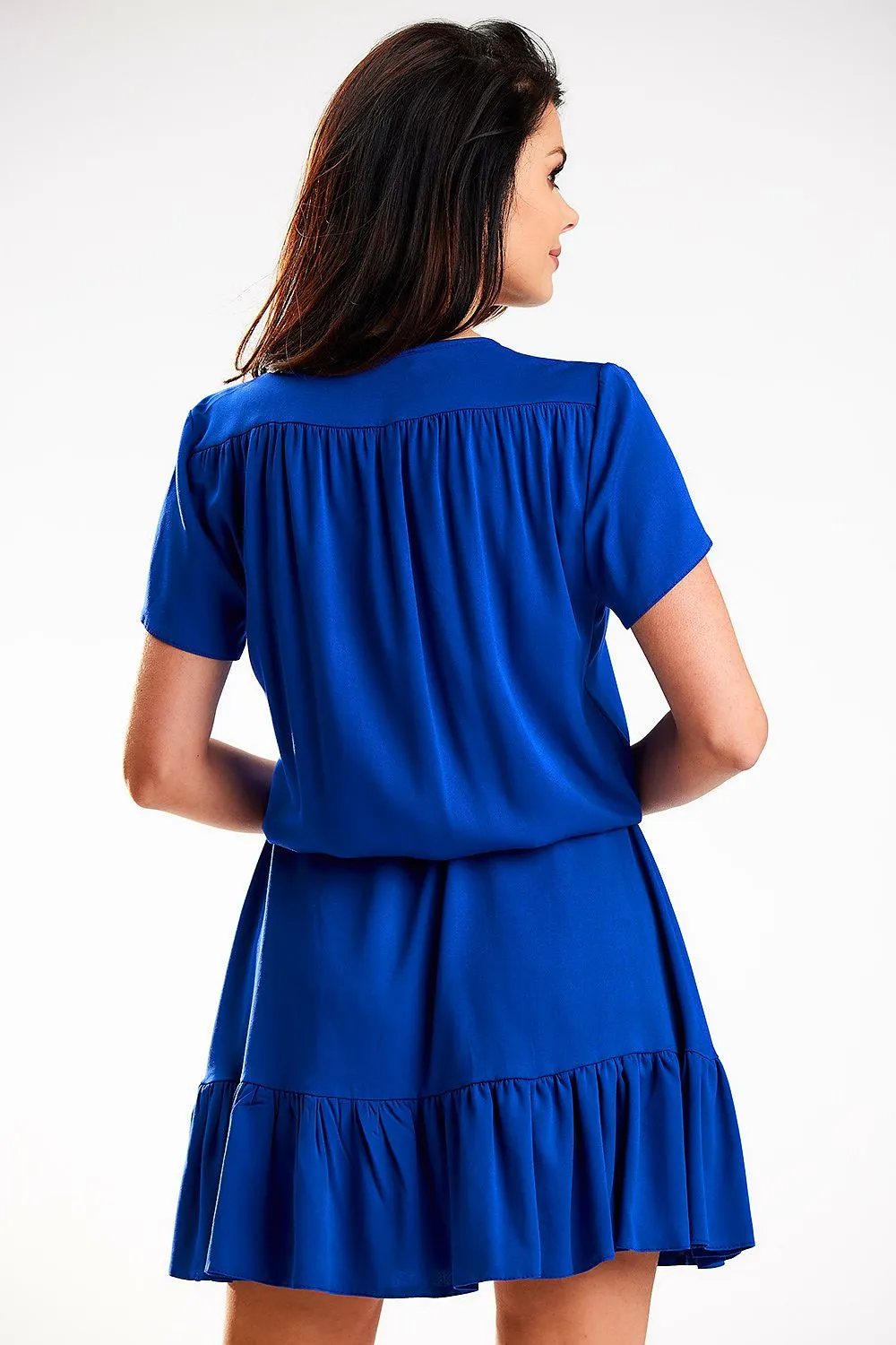 Draped Sleeve Chiffon Dress