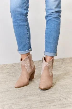Eastly Rhinestone Ankle Cowgirl Booties
