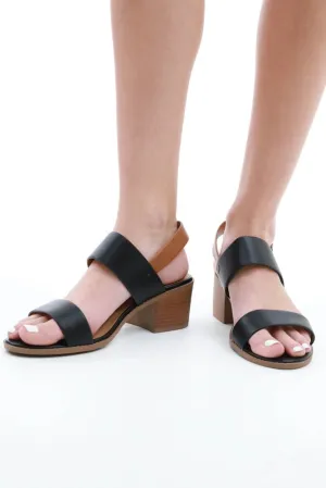 Effortless Chic Low Heel Sandals - Black