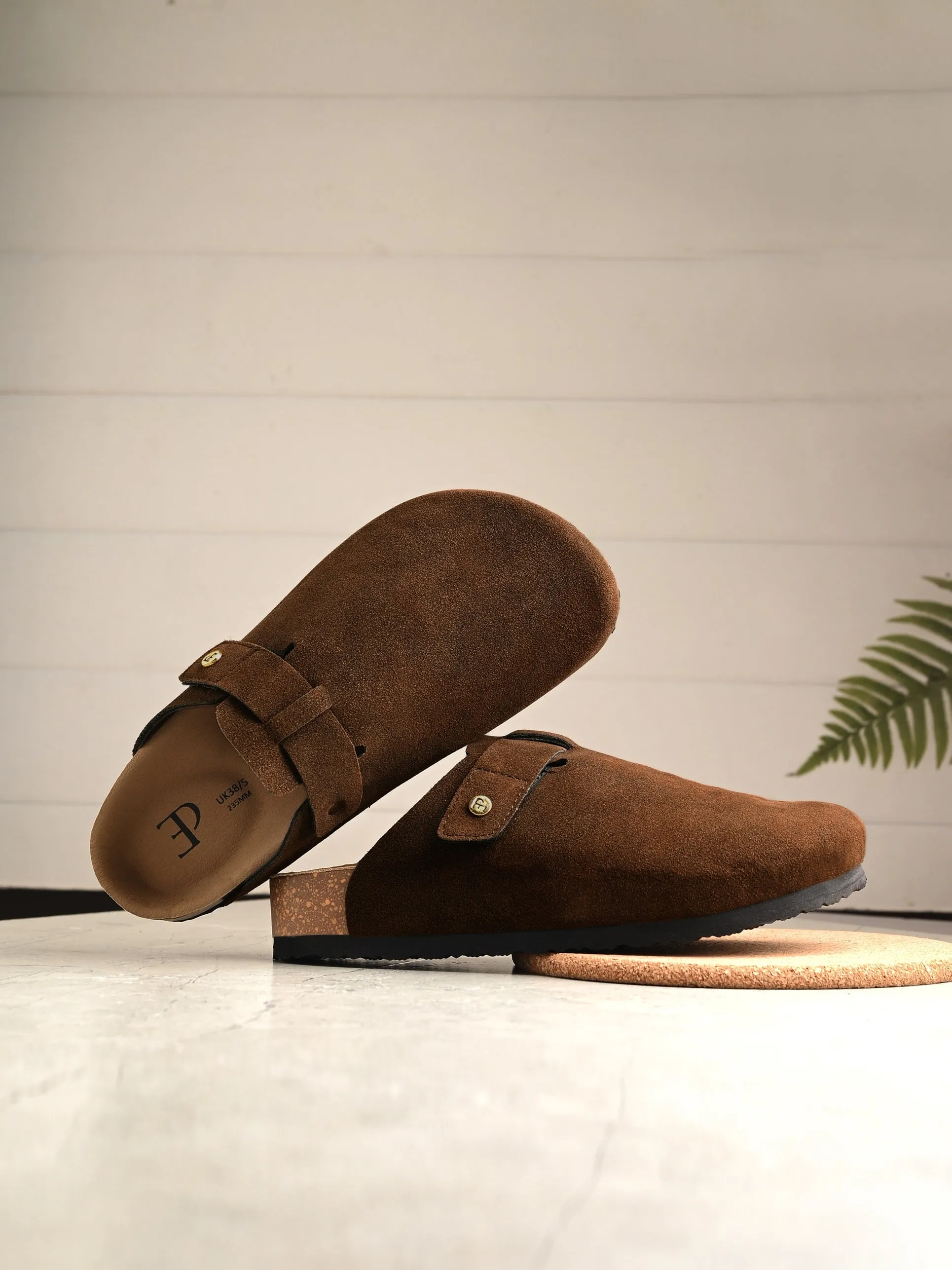 EL PASO Men Faux Leather Casual Slip On Sandals