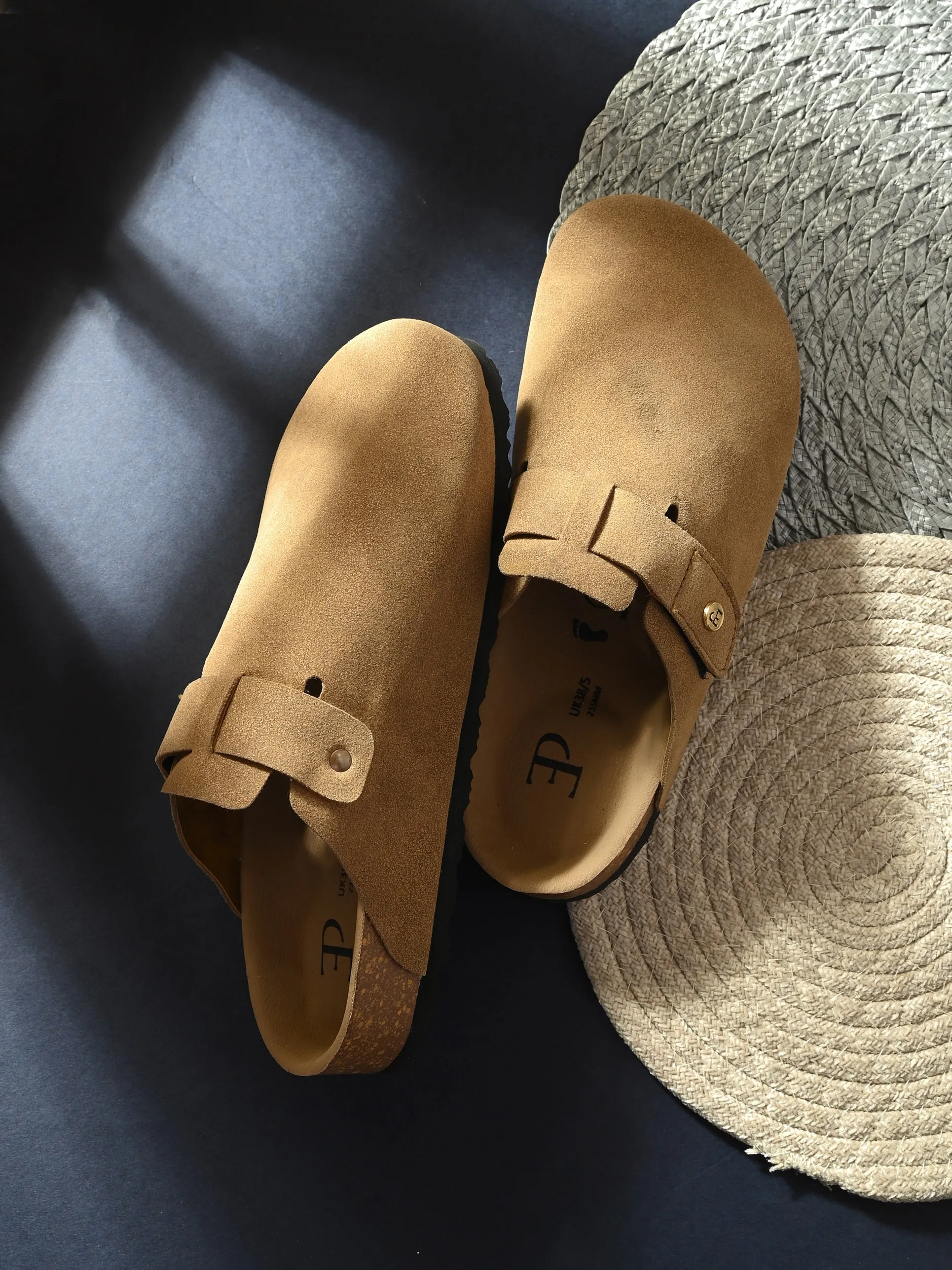 EL PASO Men Faux Leather Casual Slip On Sandals