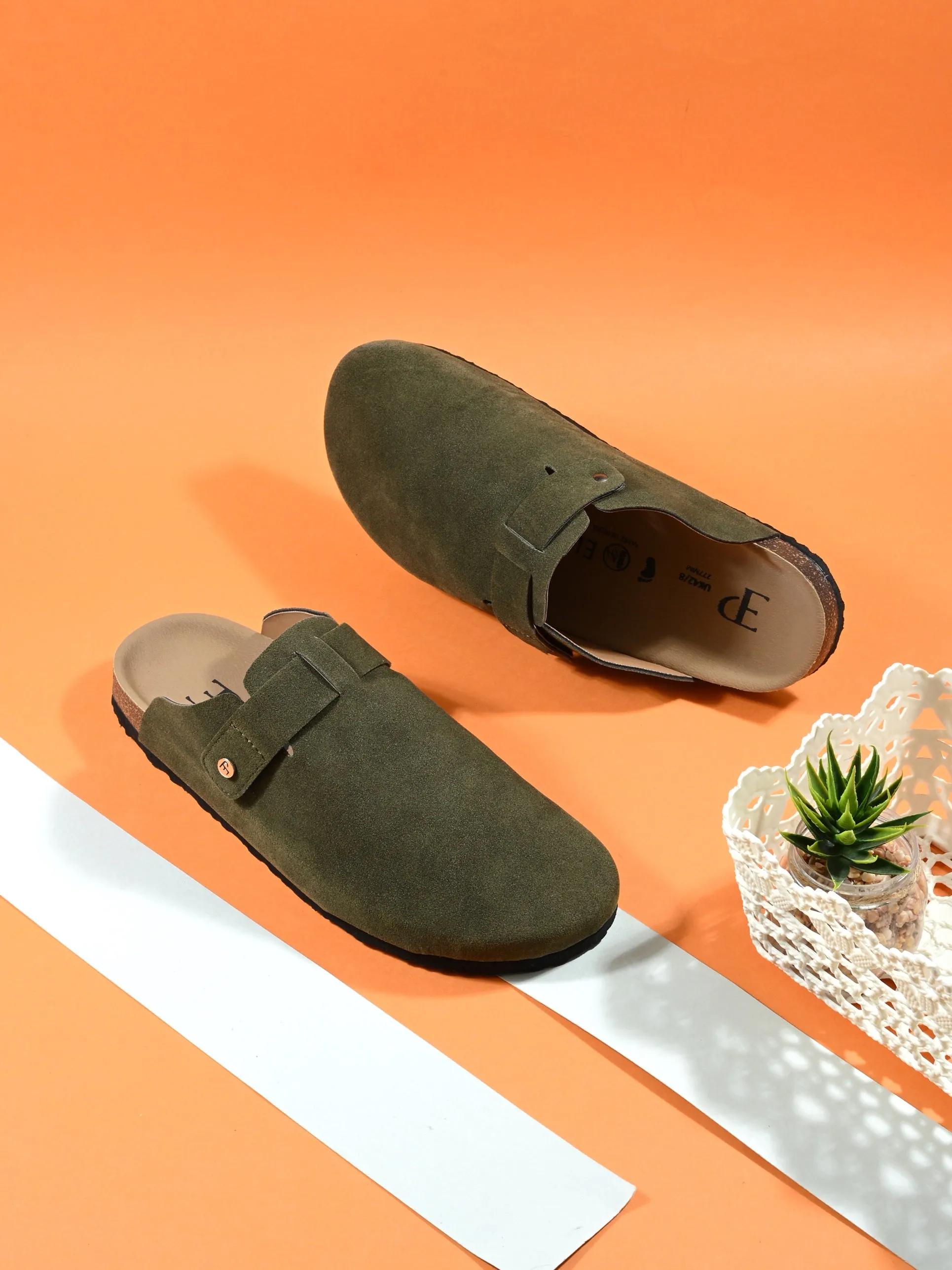 EL PASO Men Faux Leather Casual Slip On Sandals