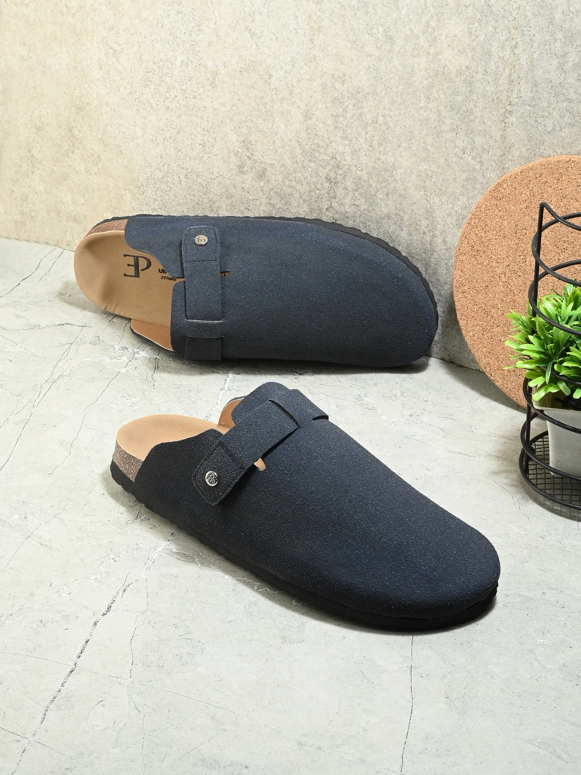 EL PASO Men Faux Leather Casual Slip On Sandals