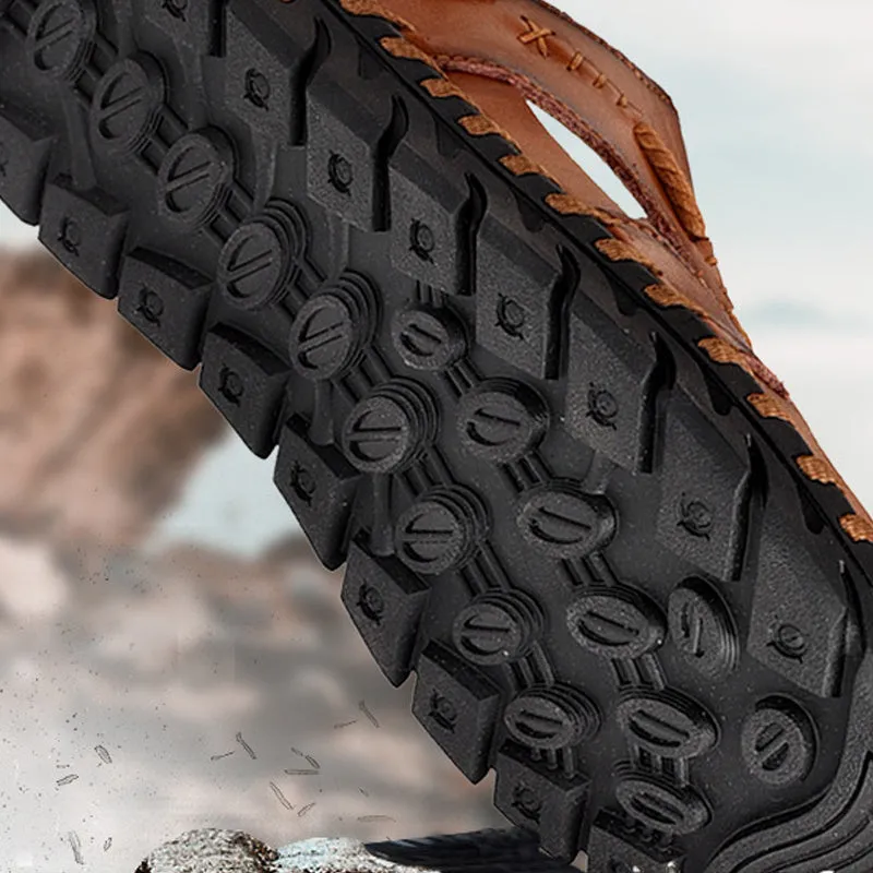 Fashion Simple Men's Casual Leather Sandals