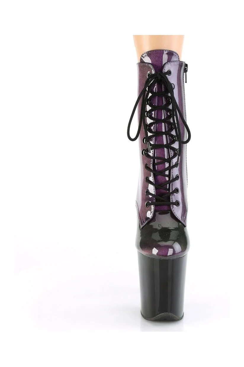 FLAMINGO-1020SHG Exotic Boot | Purple Patent