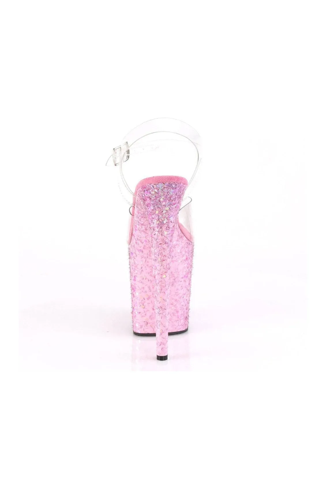 FLAMINGO-808CF Exotic Platform Sandal | Clear Vinyl