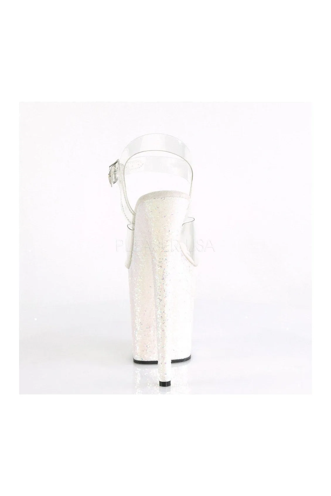 FLAMINGO-808LG Platform Sandal | Clear Vinyl