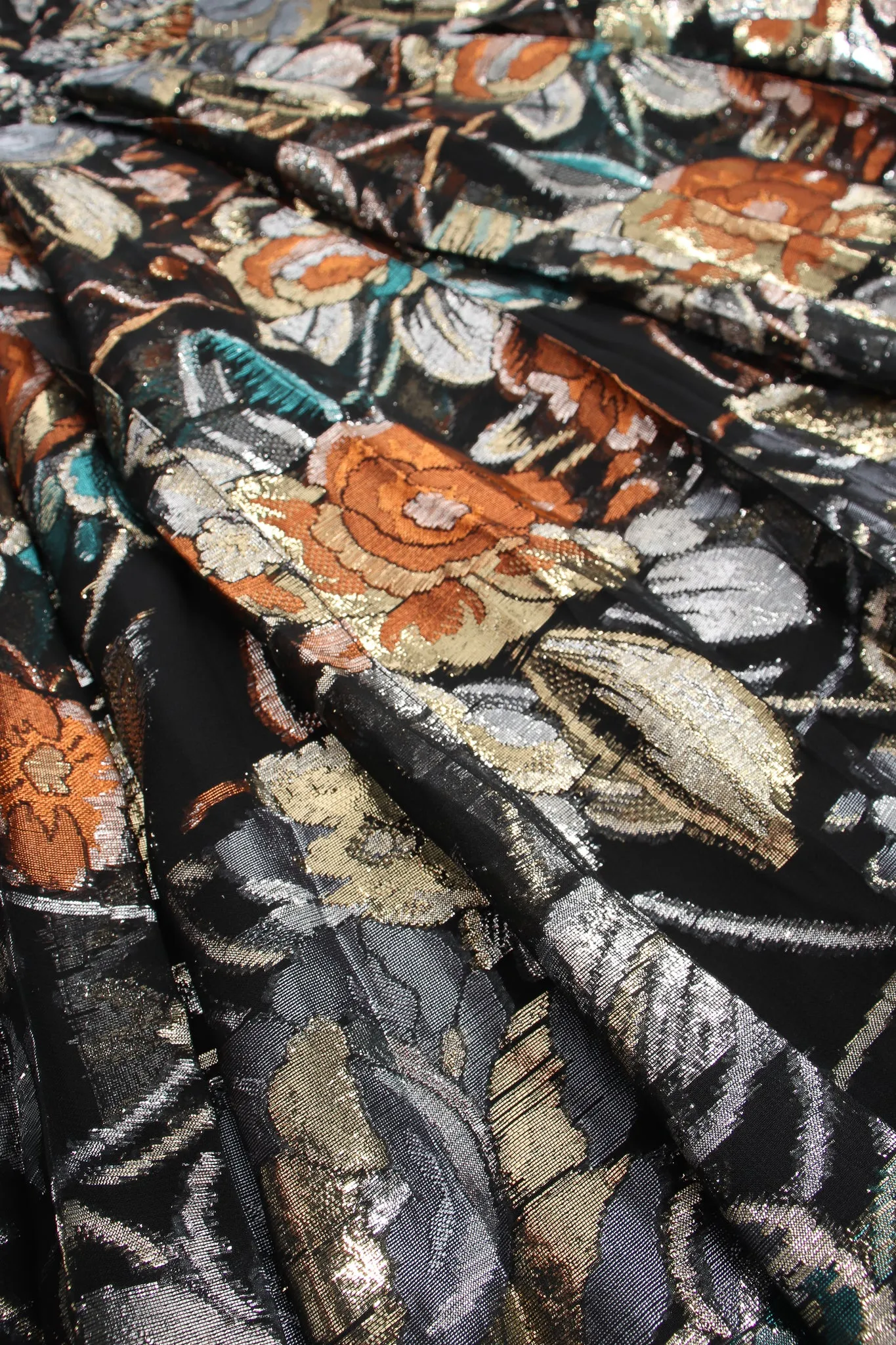 Floral Brocade Chiffon Dress