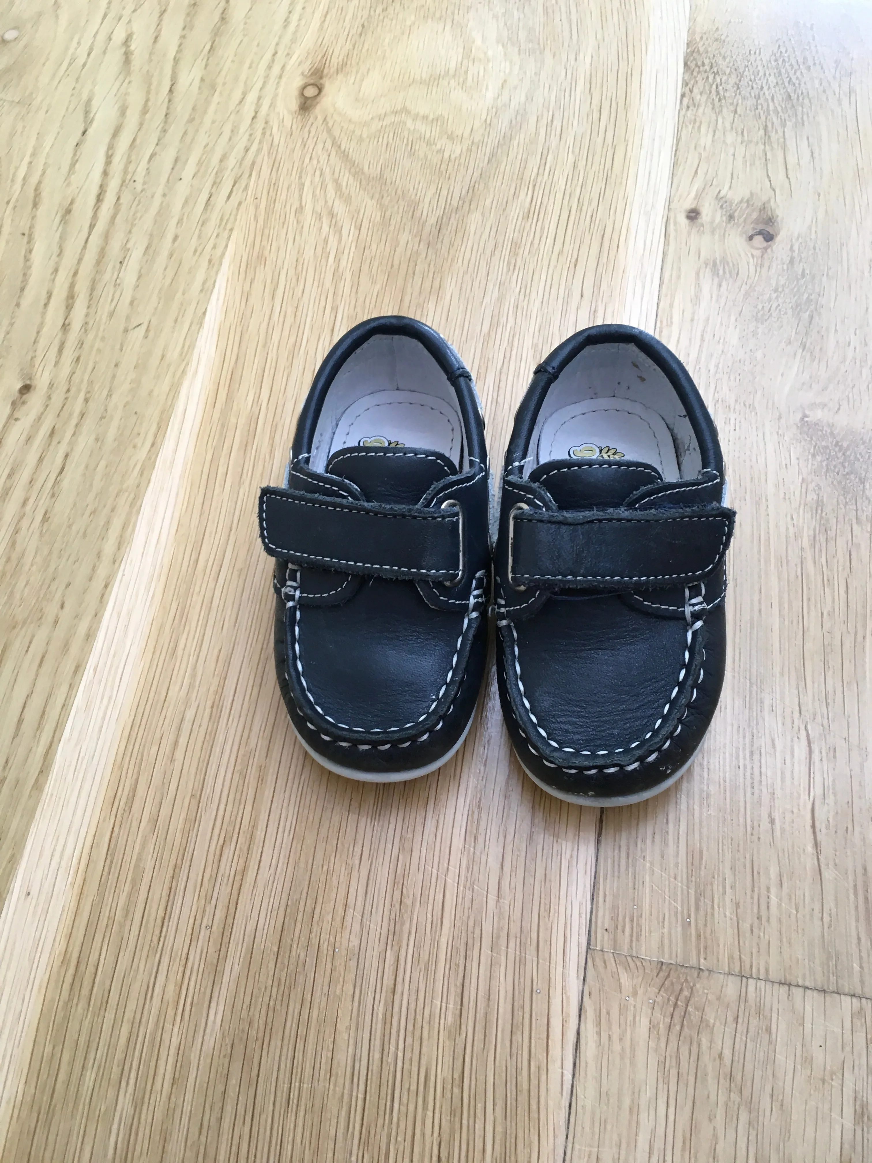 GARVALIN 50 aniversario Boys Shoe Navy Blue Leather Size 20 Children