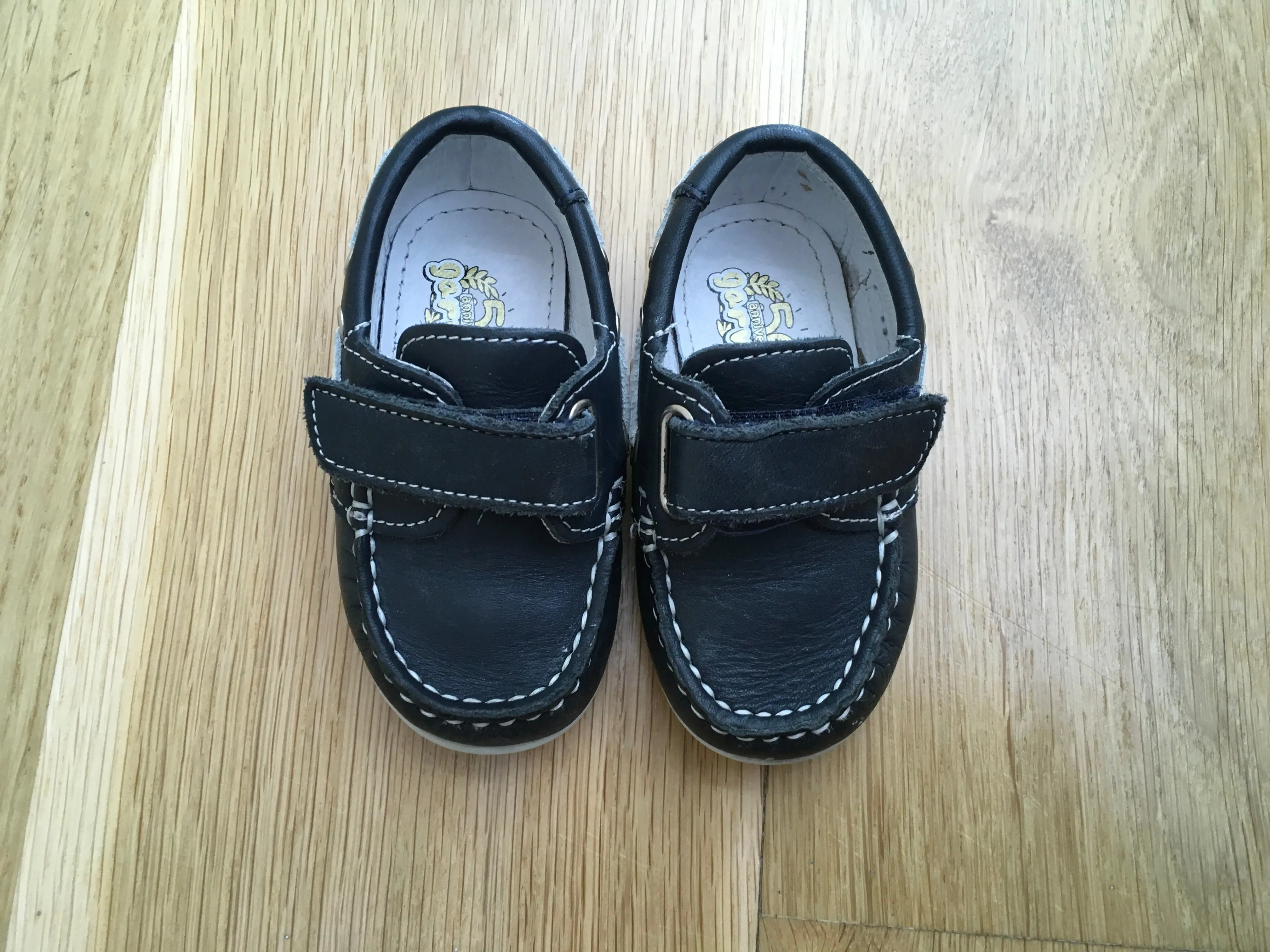 GARVALIN 50 aniversario Boys Shoe Navy Blue Leather Size 20 Children
