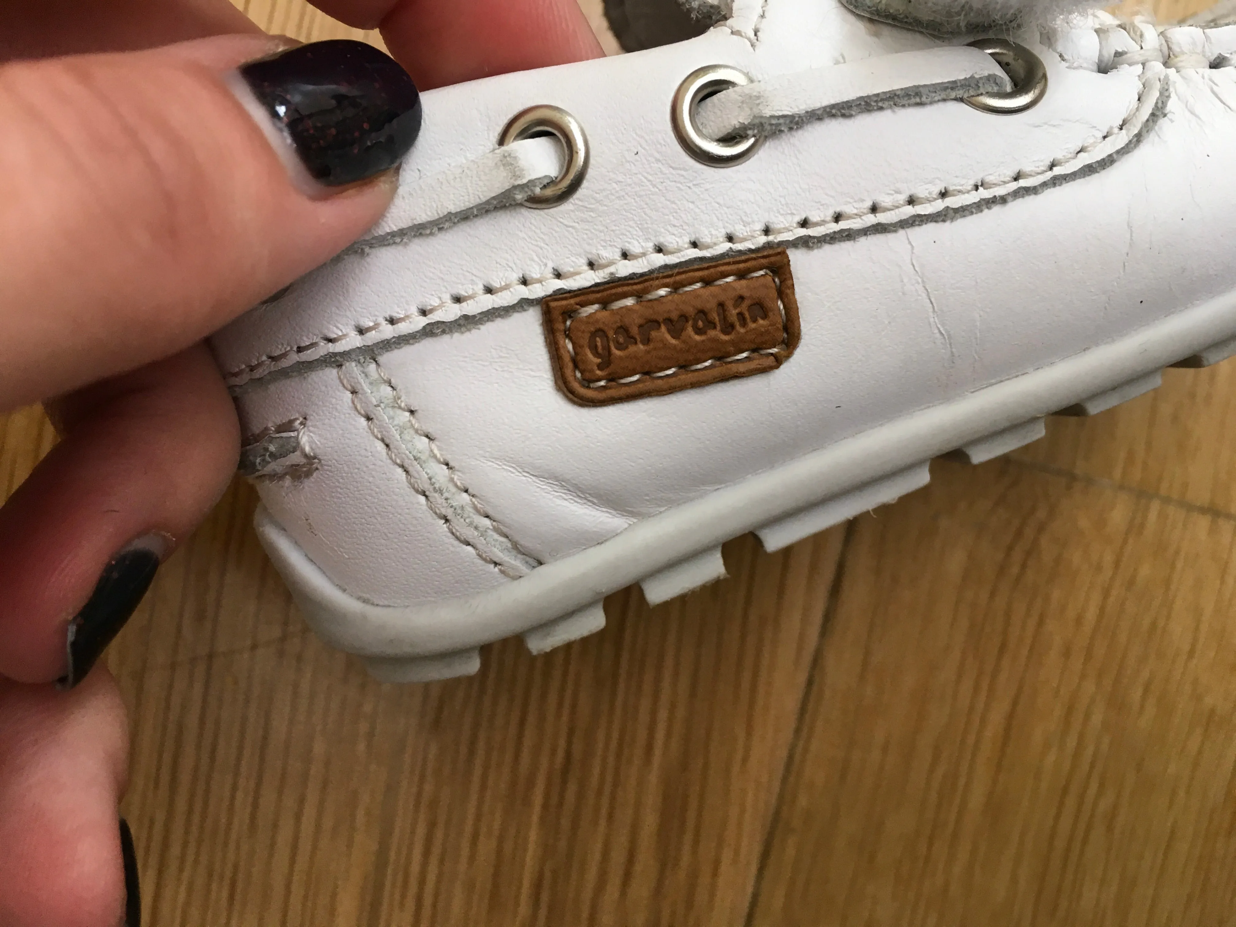 GARVALIN 50 aniversario Boys Shoe White Leather Size 20 Children