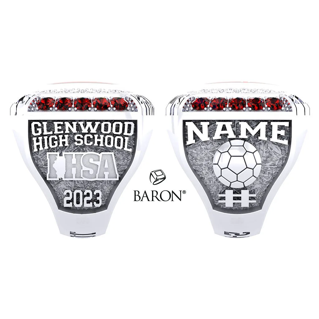 Glenwood High School Soccer 2023 Championship Ring - Design 2.3