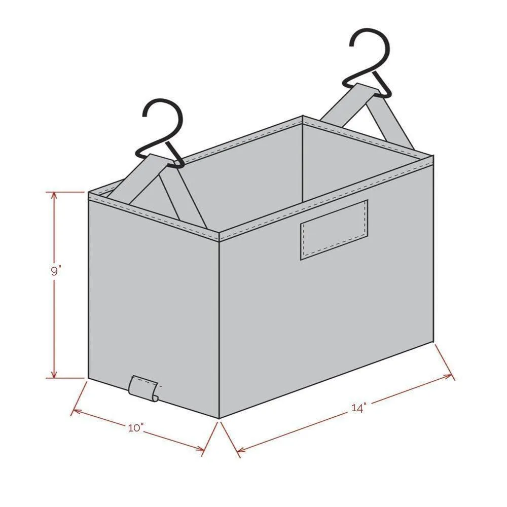 G.U.S. Hanging Closet Bin Organizers - Great Closet Organizers For Jeans, Sweaters, Sox, Shoes, Caps, Hats, And Linens - Zen Style with Chalk/Charcoal Pencil