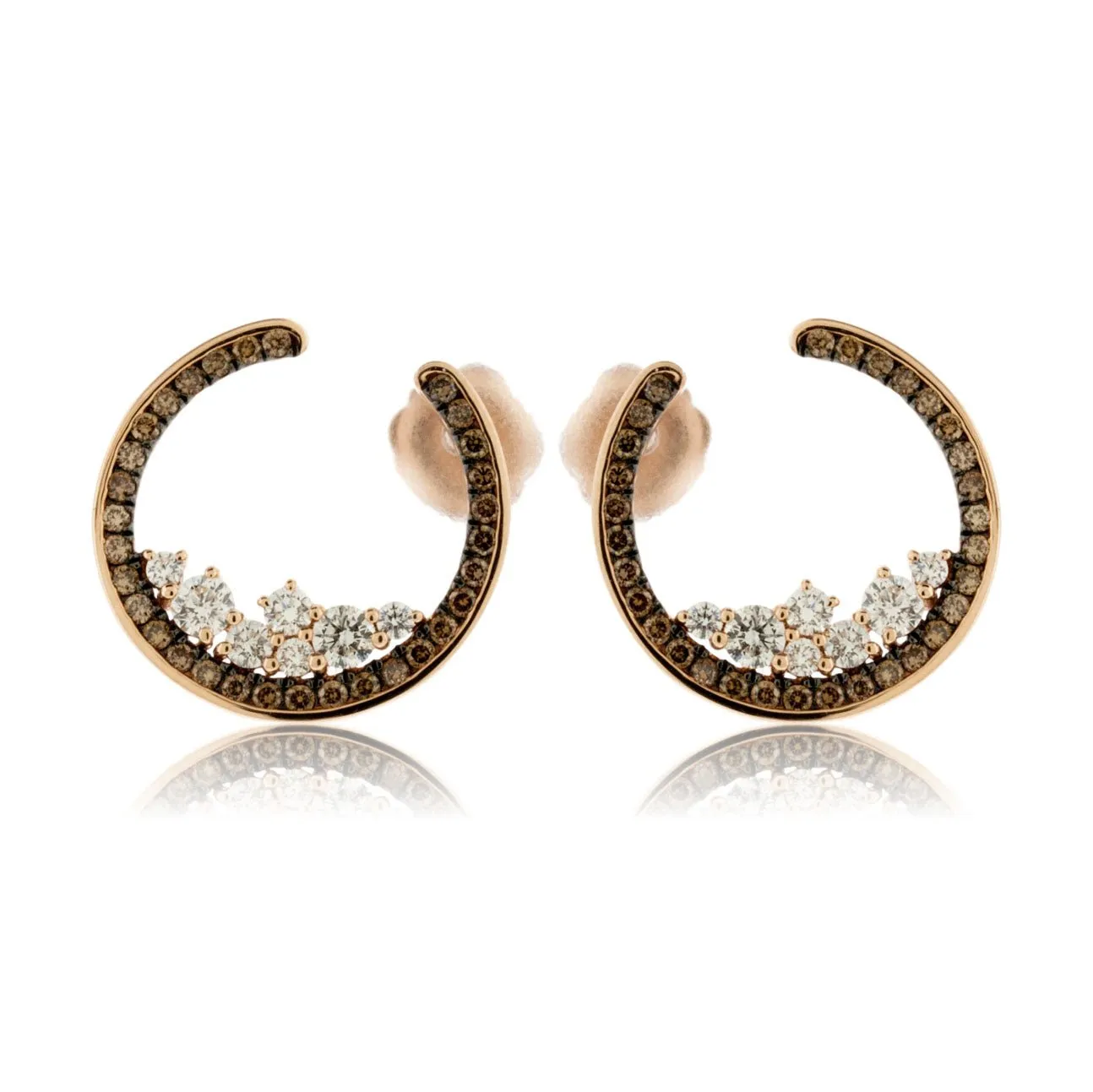 Half Moon Mountain Diamond Earrings