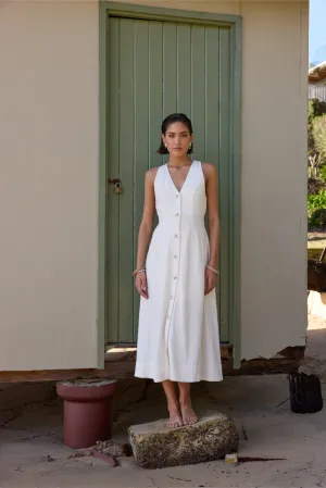 Haze Midi Dress | White