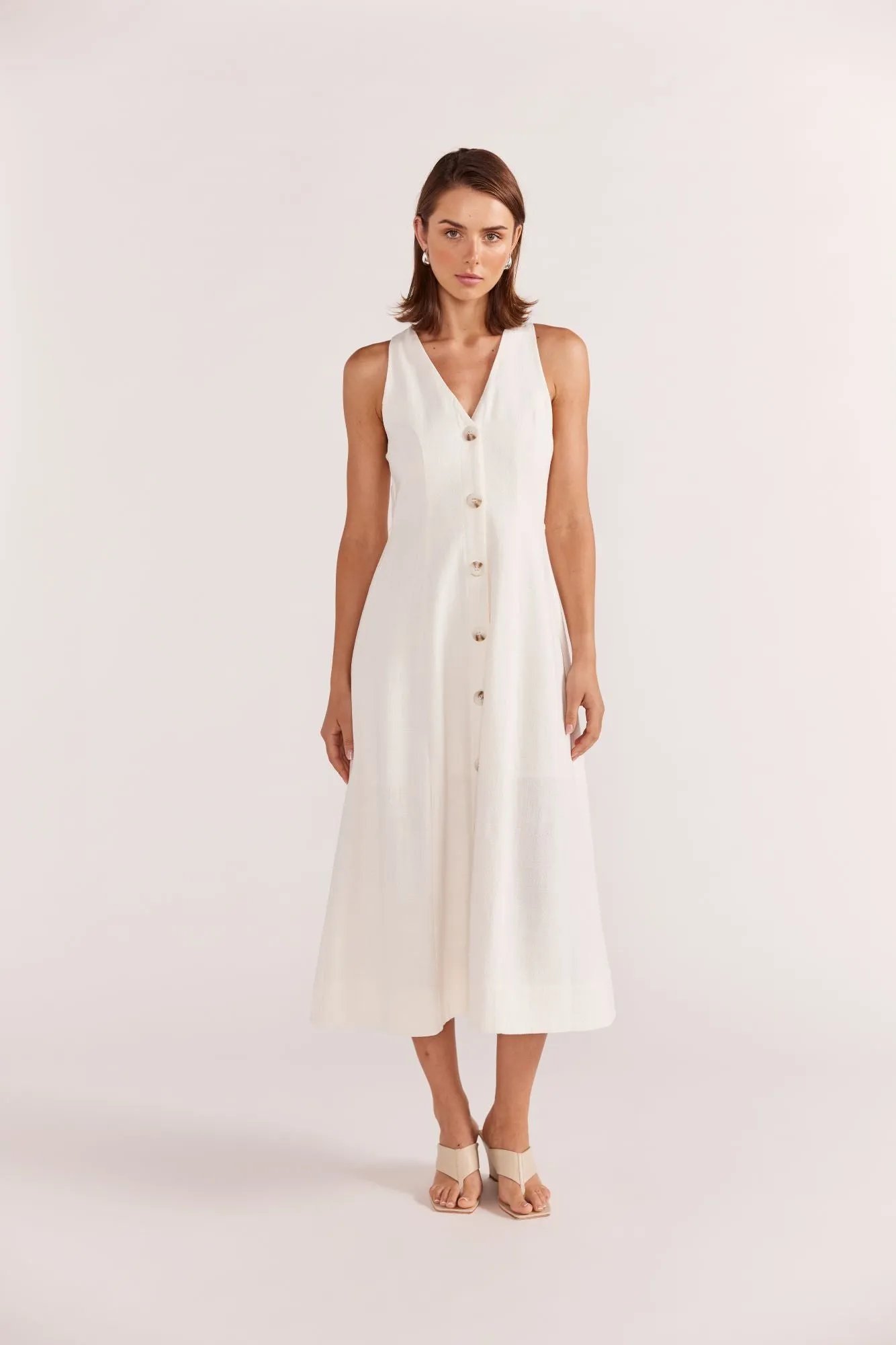 Haze Midi Dress | White