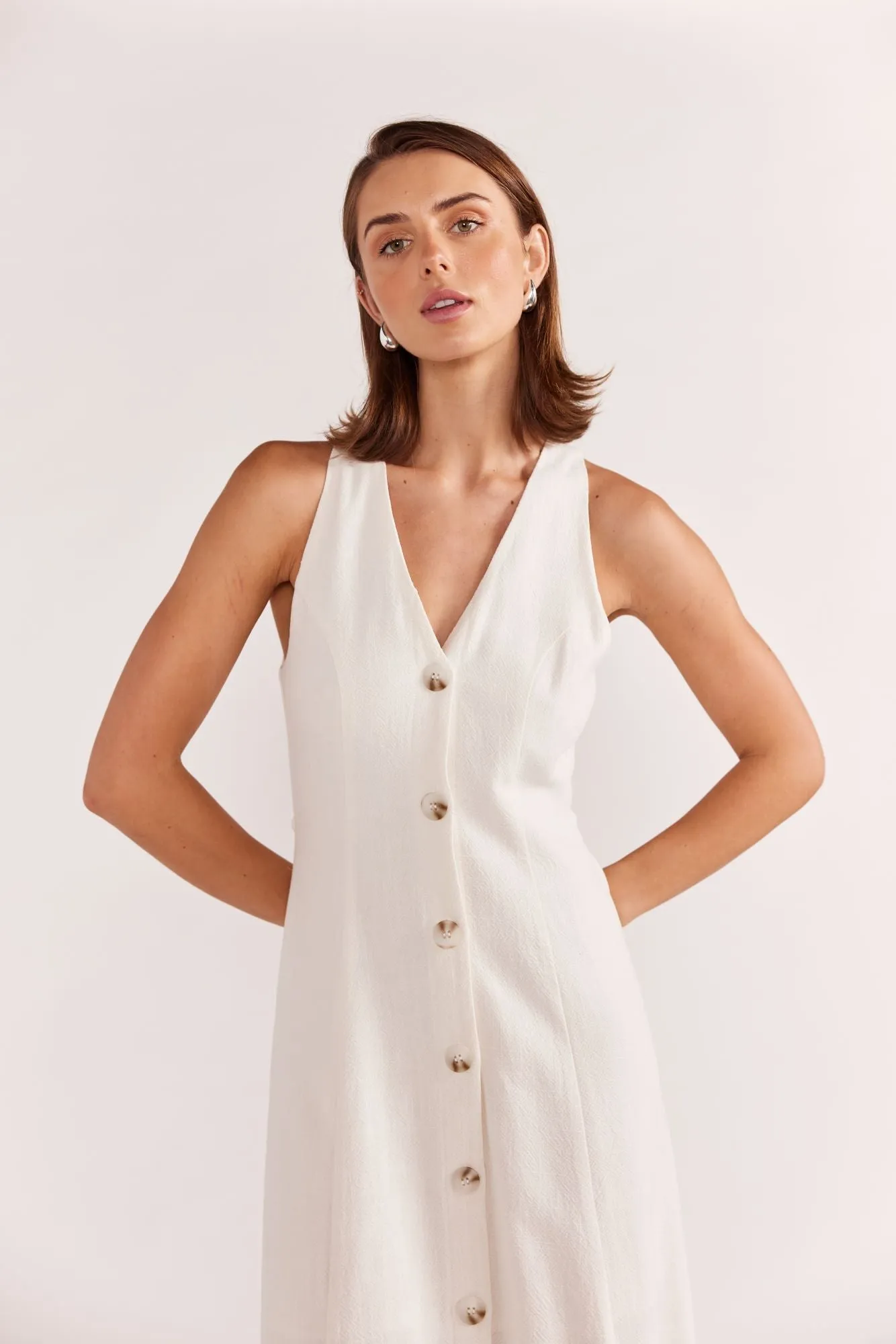 Haze Midi Dress | White