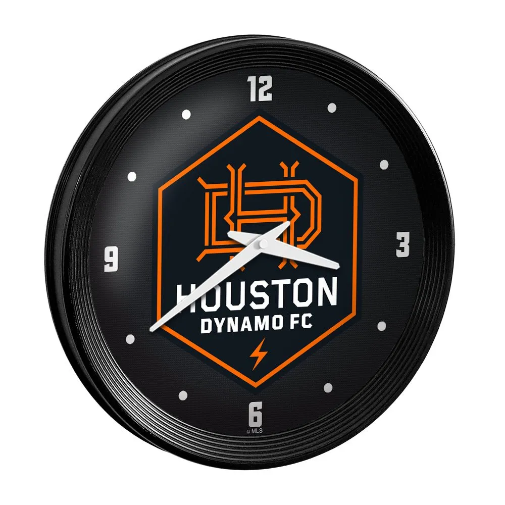 Houston Dynamo: Ribbed Frame Wall Clock